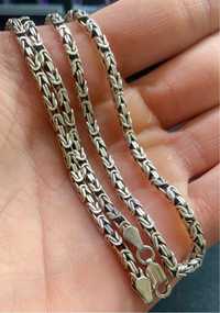 Srebrny łańcuszek splot królewski - próba 925 - 55 cm