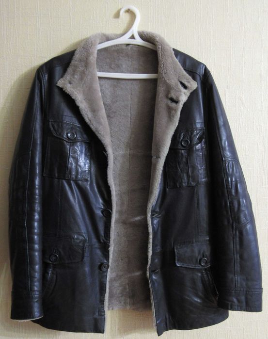 Куртка шкіряна чоловіча зимова S