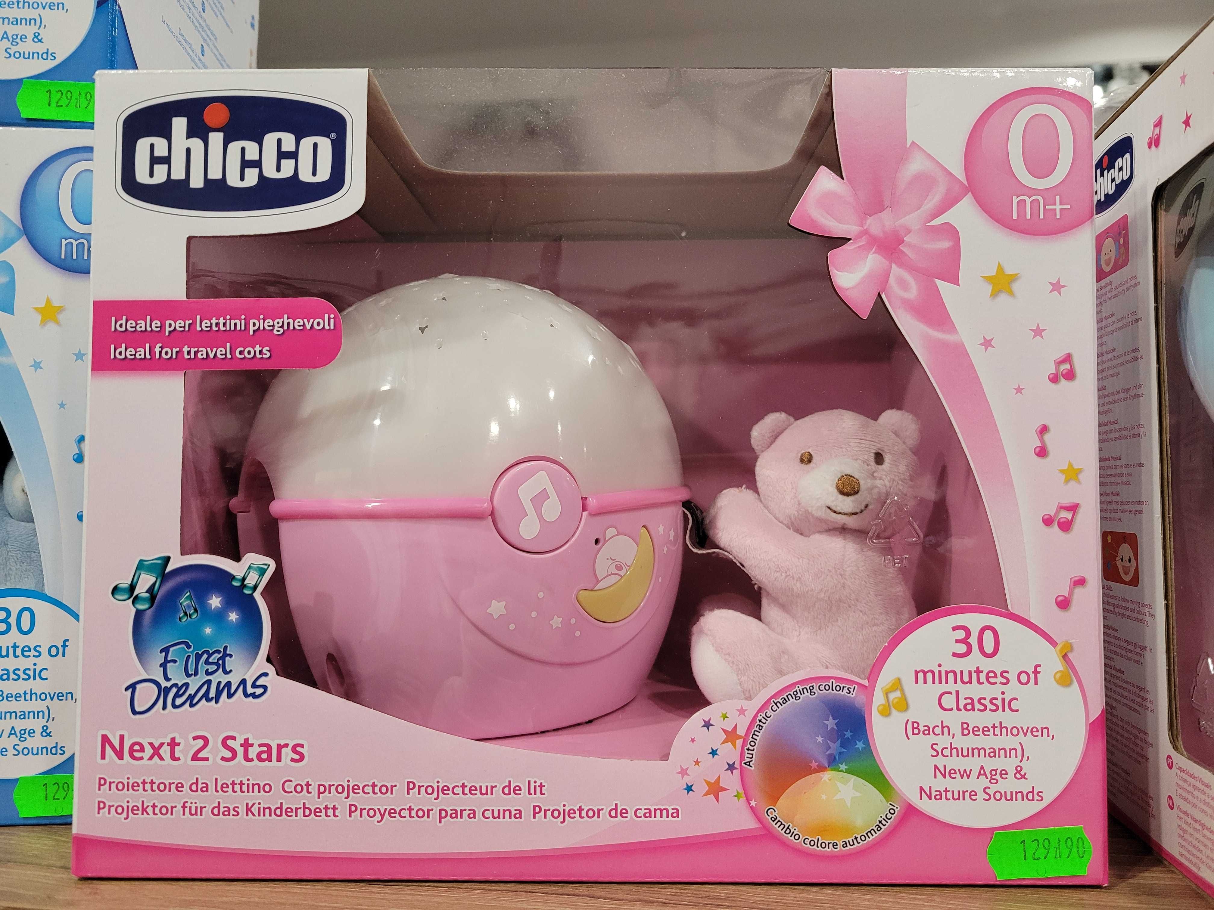 Chicco Next2Stars Lampka Projektor gwiazdek na łóżeczko Róż CHI062348