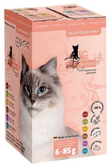 Bezzbożowa karma dla kotów - Catz Finefood N.403-413 MIX SMAKÓW 6x85g