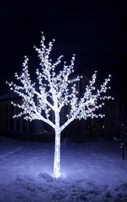 Drzewko led 2.5m kolor bialy zimny