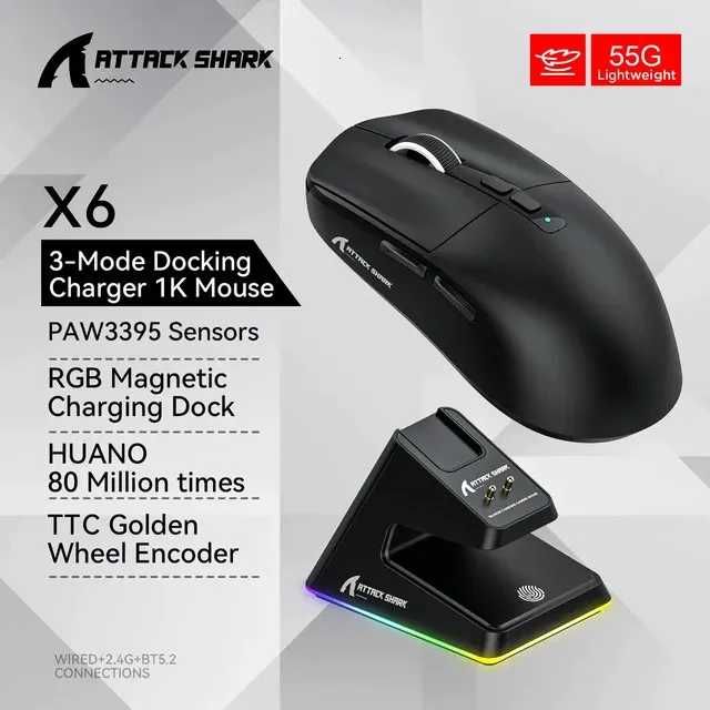 Мишка Attack Shark R1, X3, X6, X11 з гарантією та чеком!