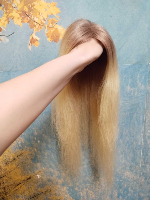 Накладка топер блонд натуральне волосся