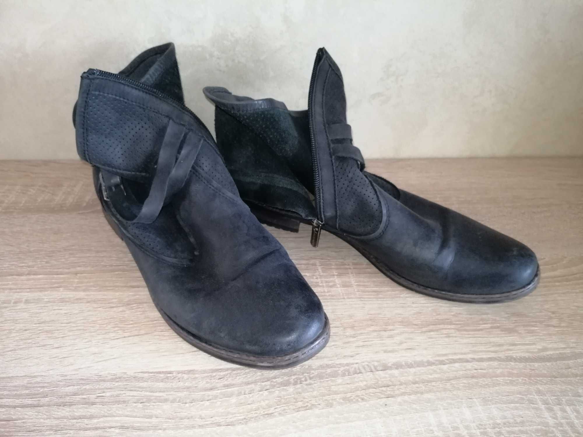 Czarne Buty na Okres Przejściowy, Rozm. 40