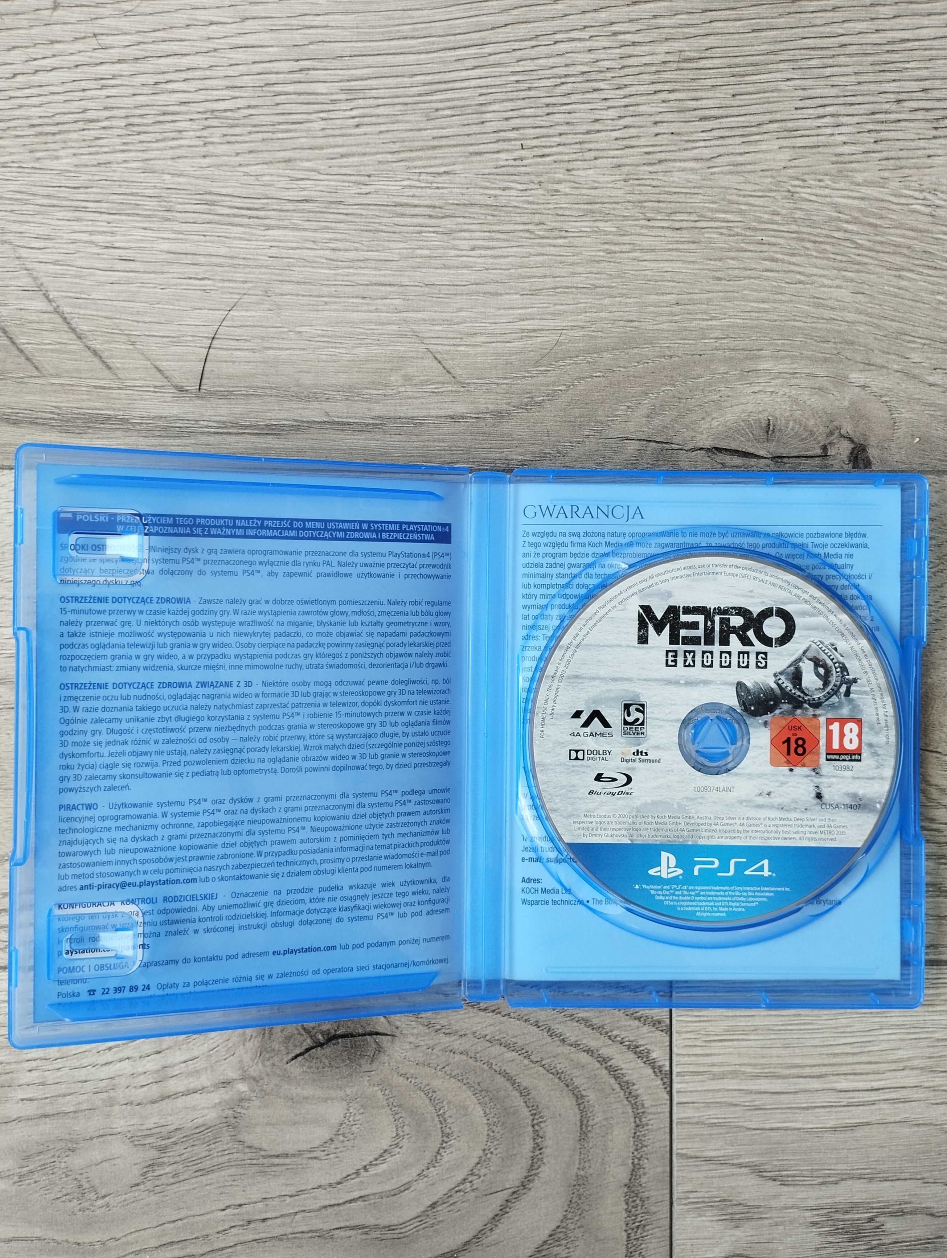 Gra Metro Exodus Polska Wersja PS4/PS5 Playstation