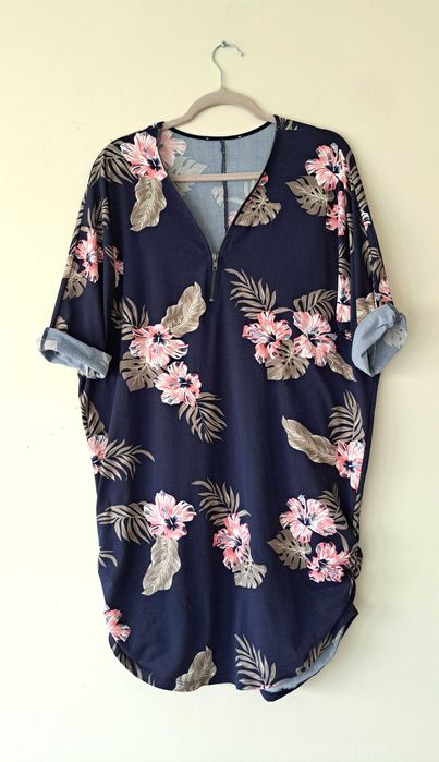 Dzianinowa tunika z suwakiem rozm 44/46