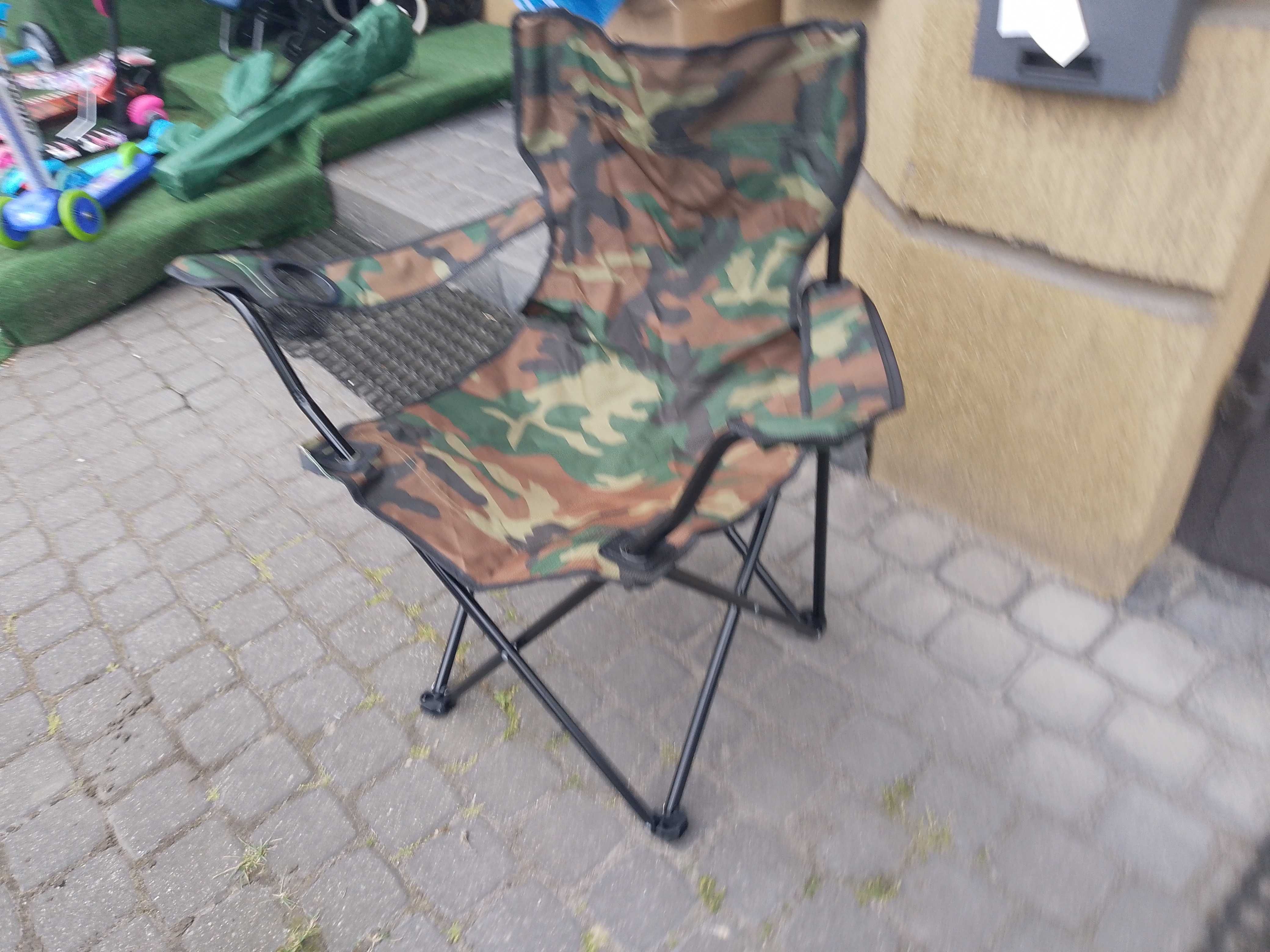 KRZESŁO turystyczne wędkarskie skład DUŻE FOTEL MORO krzesełko kemping