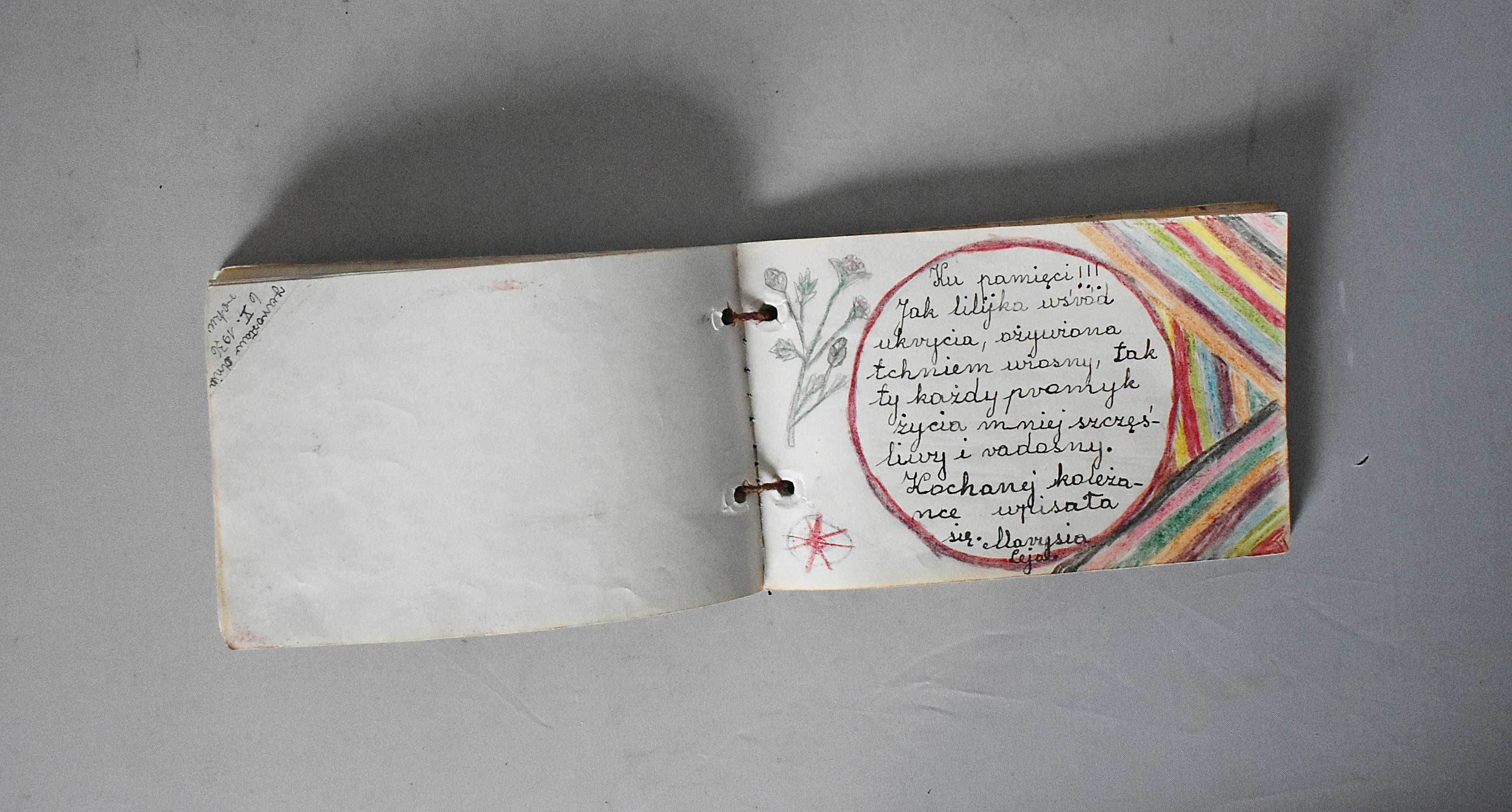 Starodawny przedwojenny notes, pamiątkowy pamiętnik