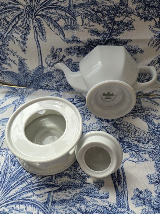 Rosenthal Maria Biała Nowy Dzbanek do Herbaty z Podgrzewaczem