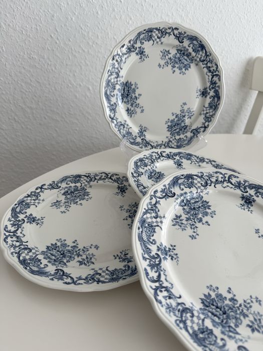 4 talerze obiadowe Płytkie Villeroy Boch Valeria niebieski