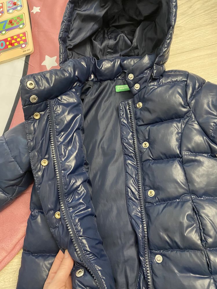 Зимний пуховик united colours of Benetton на 2 года, 90 см