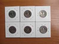 Набір монет 25 центів четвертаки WASHINGTON 1969 - 1974