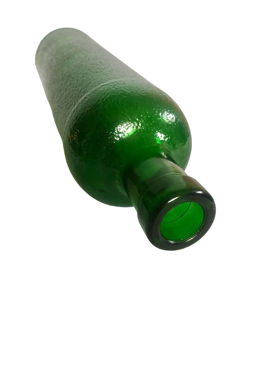 Zielona butelka, lata 30-te, szkło prasowane, stan bdb