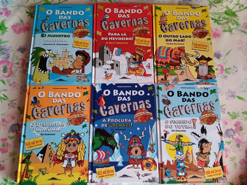 Coleção 6 livros capa dura - Bando das Cavernas