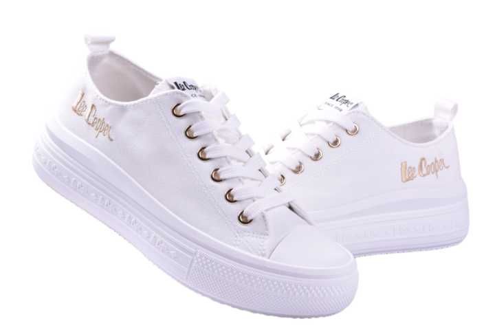 Buty Damskie Lee Cooper Trampki białe platforma (-2462) r.41 WYS.24H