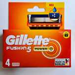 4 шт Gillette Fusion5 Power оригінал з Німеччини (2024р.)