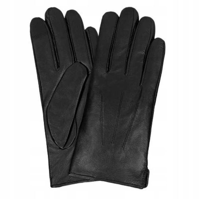 Skórzane rękawiczki męskie Wojas XL zimowe dotykowe eleganckie wygodne