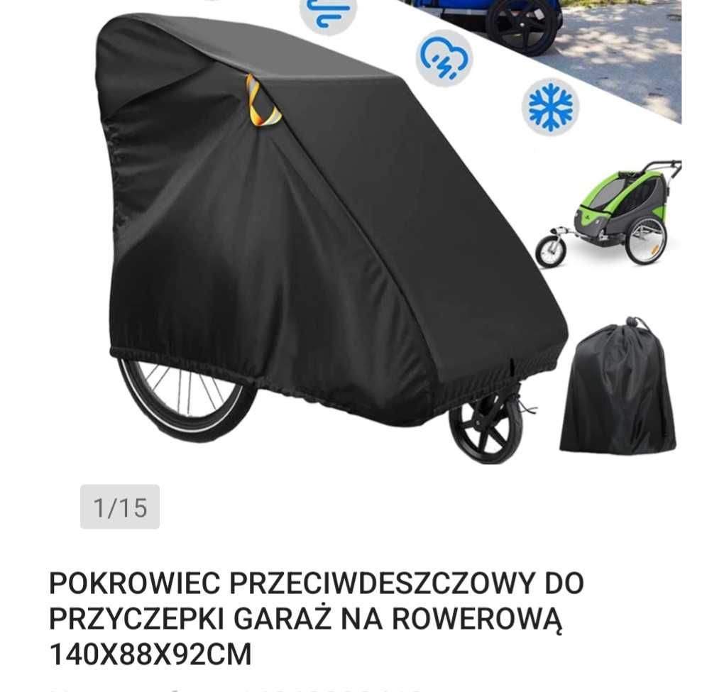 Przyczepka rowerowa Qeridoo Kidgoo 1 jak nowa na gwar. plus k.jogger