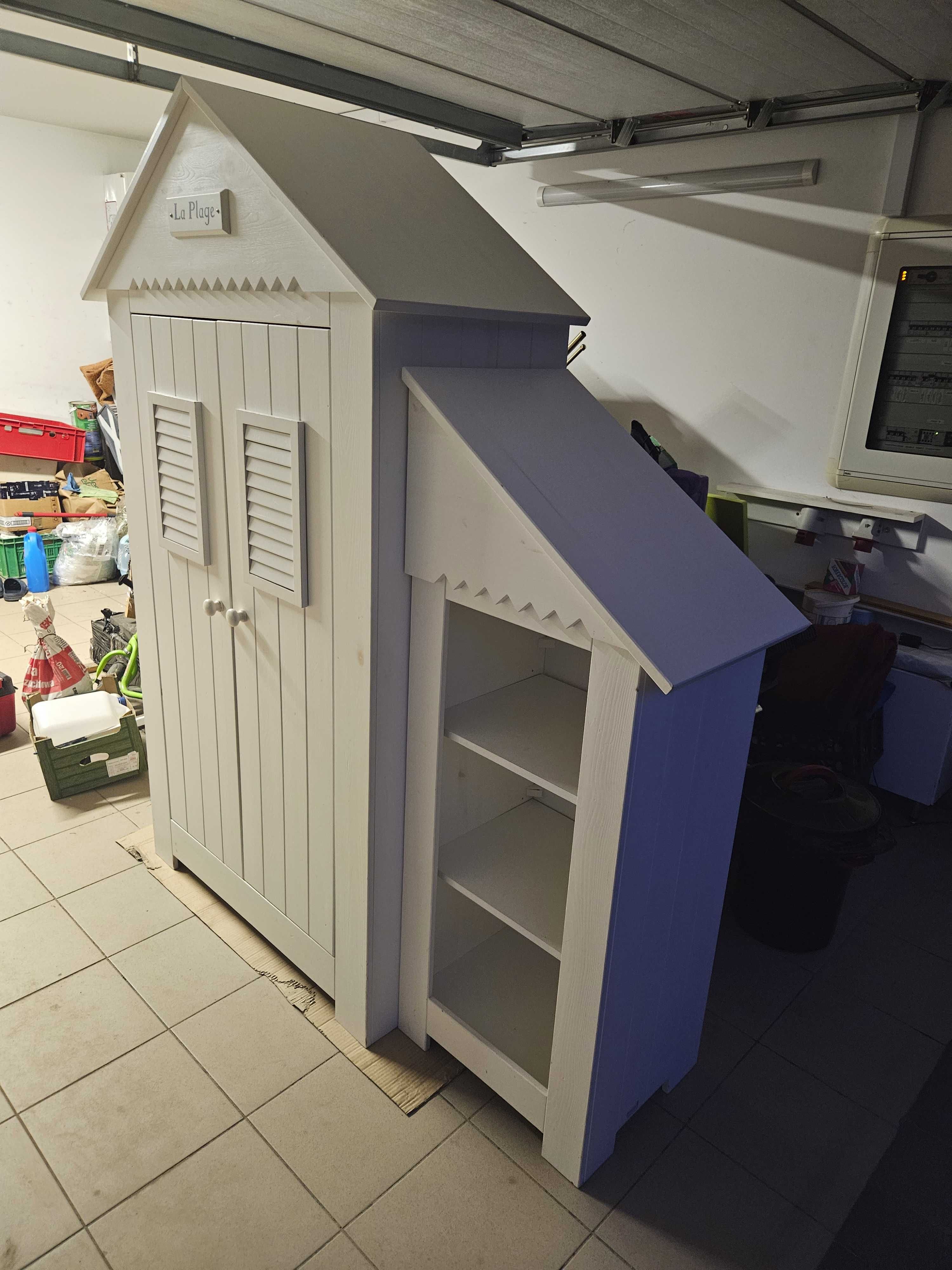 biała szafa PINIO drewniana - domek - KOLEKCJA MARSYLIA