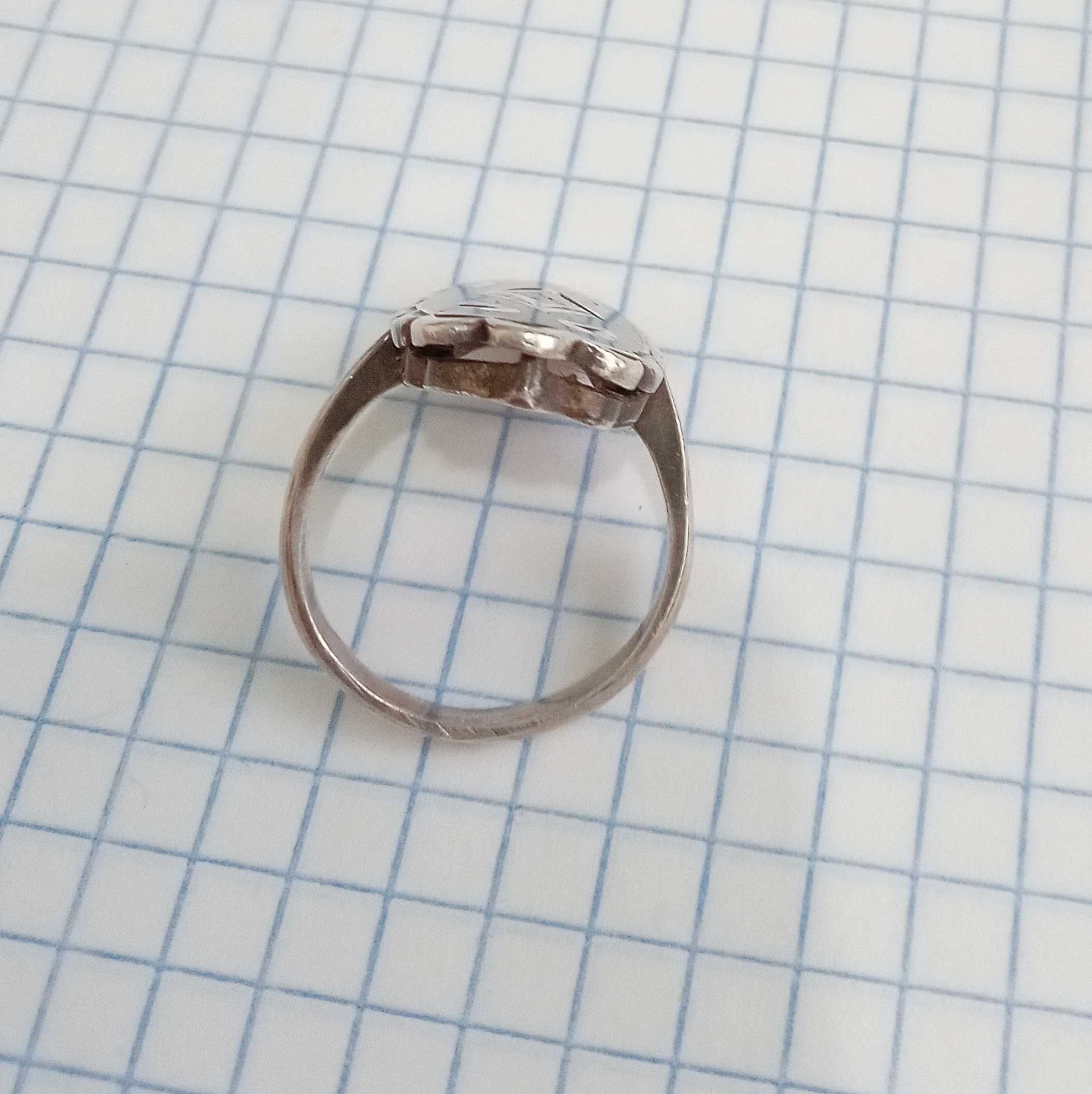 Кольцо серебряное перстень Серебро 925 звезда. Чернь СССР