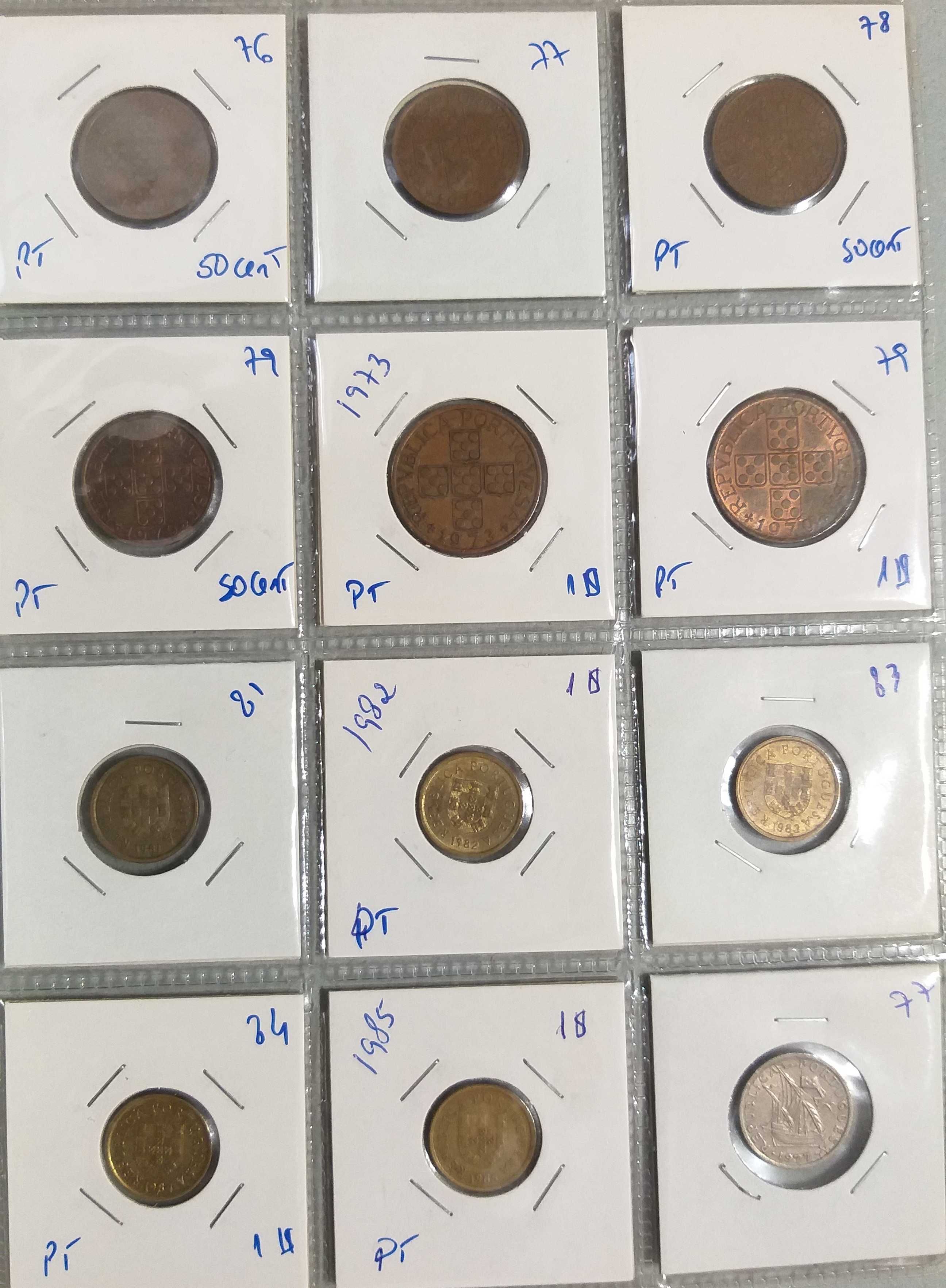 Lote de 48 moedas Republica portuguesa + Estrangeiras Todas Diferentes