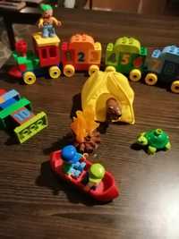 lego duplo pociag + camping z synka i taty