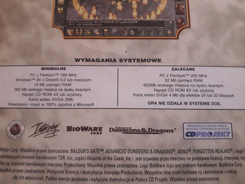 Baldur's Gate Wrota Baldura 5x pc