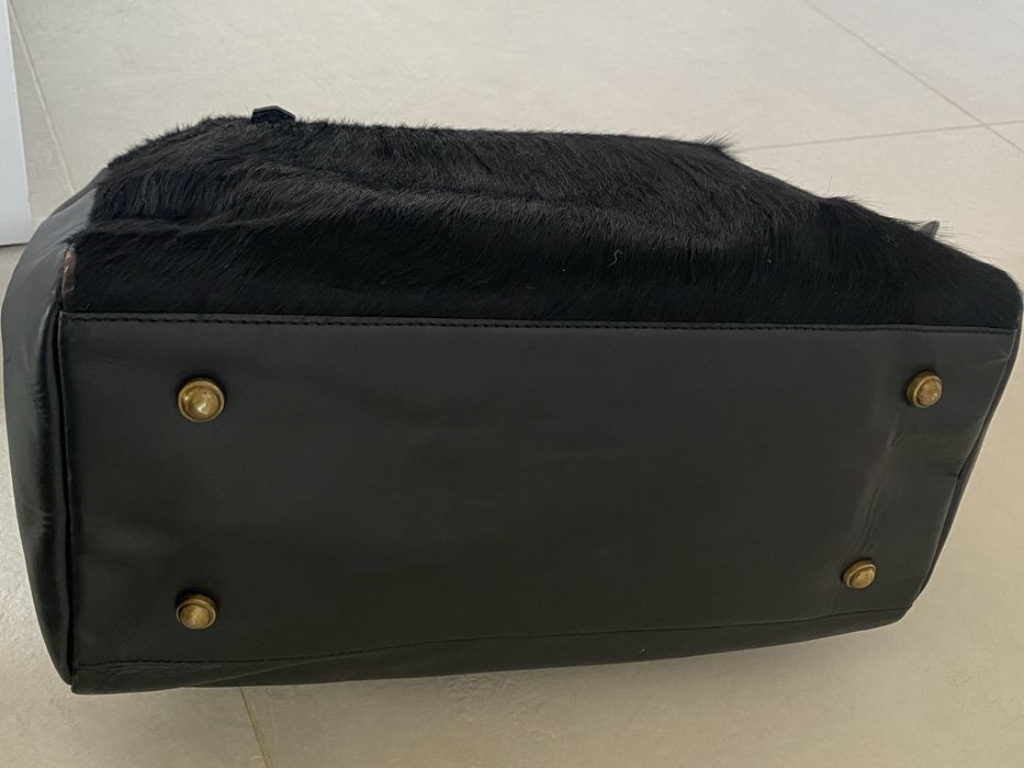 M&Co torebka duża skora naturlana włosie naturalne