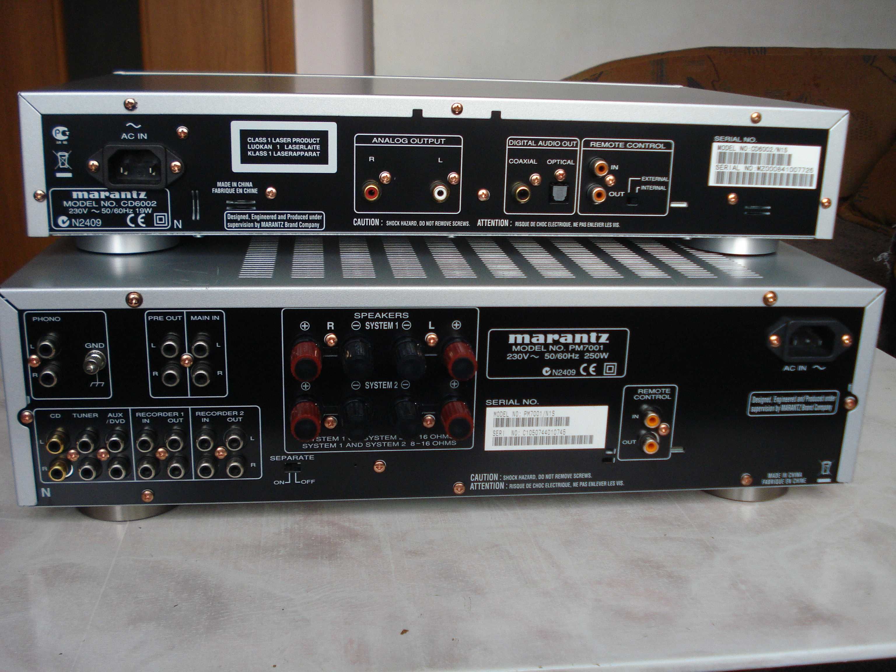 Підсилювач "Marantz" PM-7001, PM-6002, прогр. CD-6002