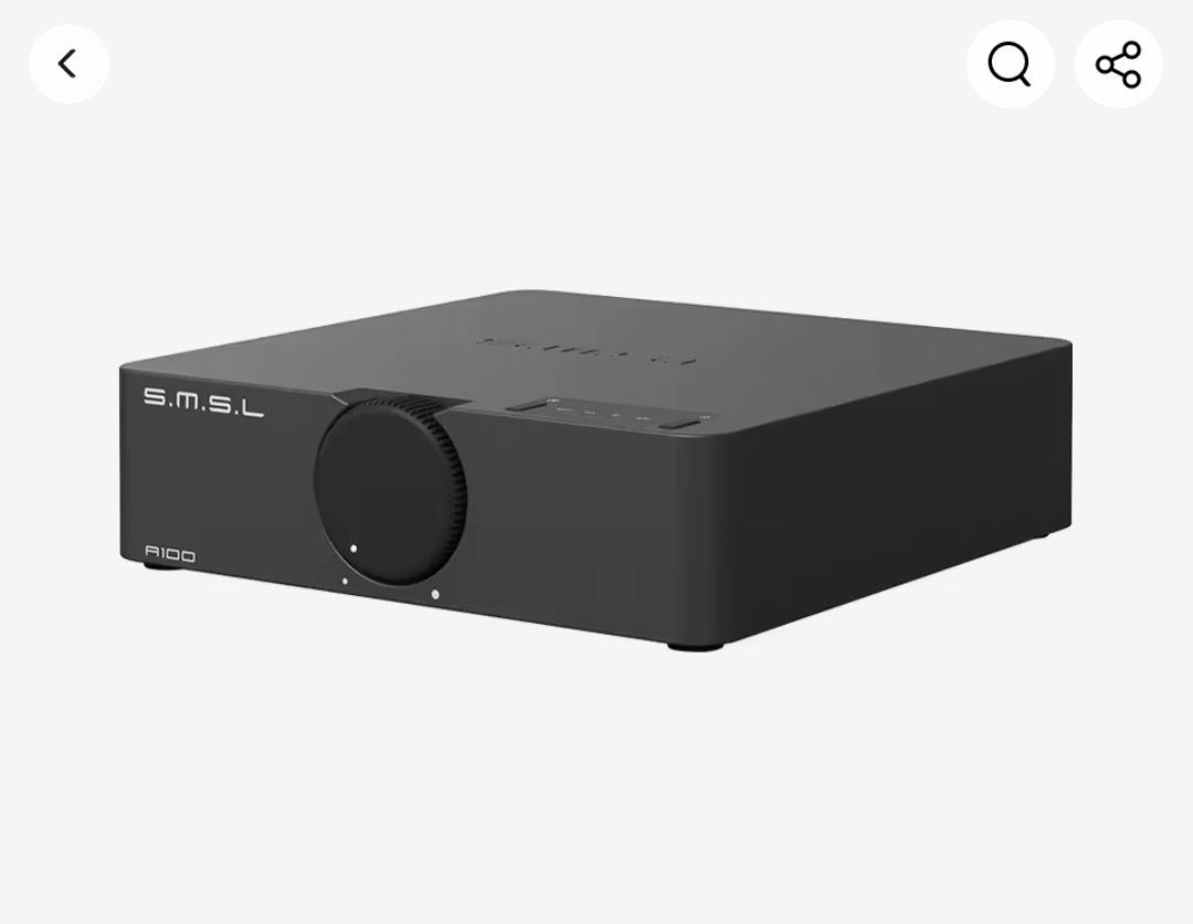 Топовий підсилювач SMSL A100 (Hi-Fi, клас D) 2.0 2.1  80 Вт