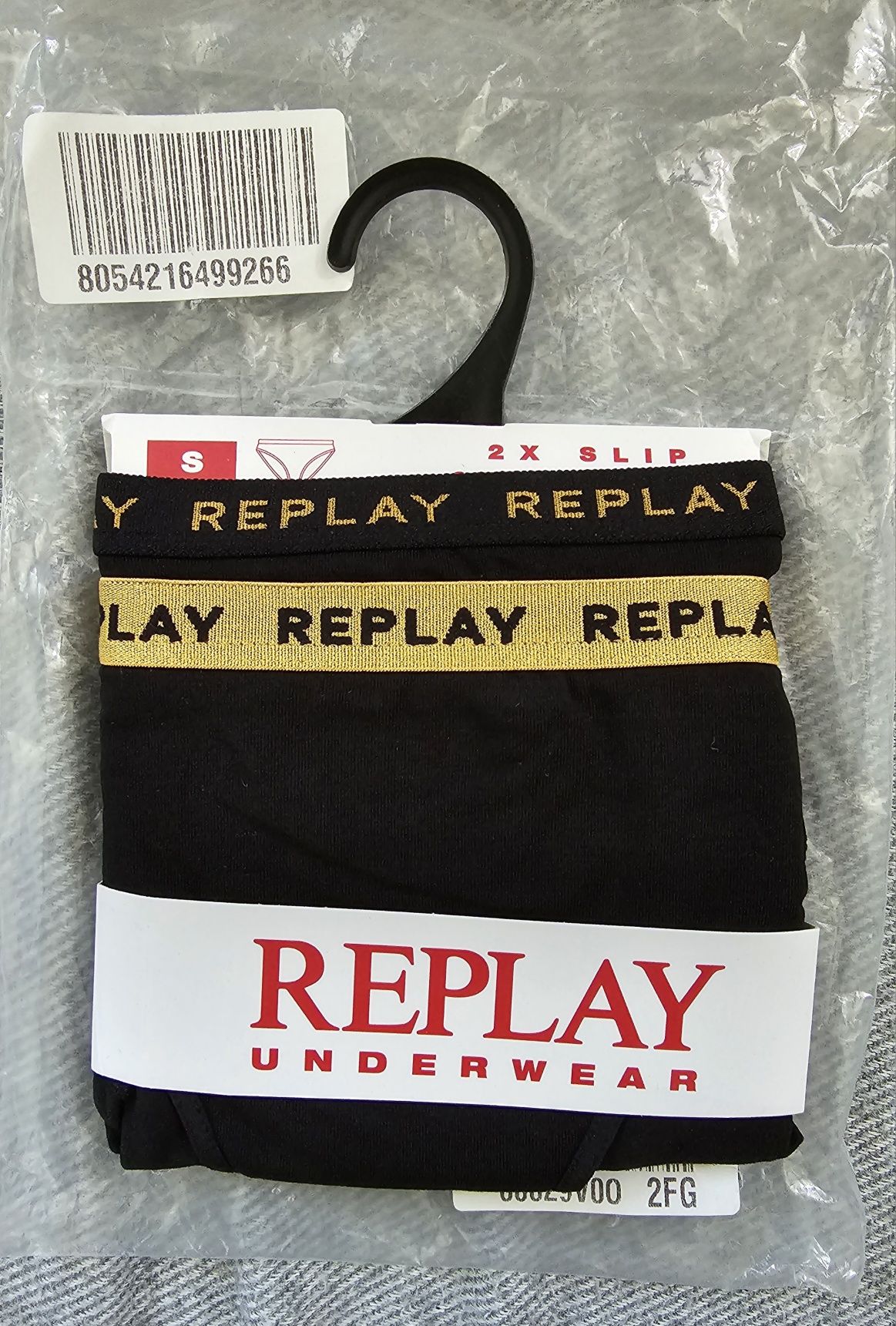 Nowe Replay Underwear damskie figi S czarne majtki dwupak