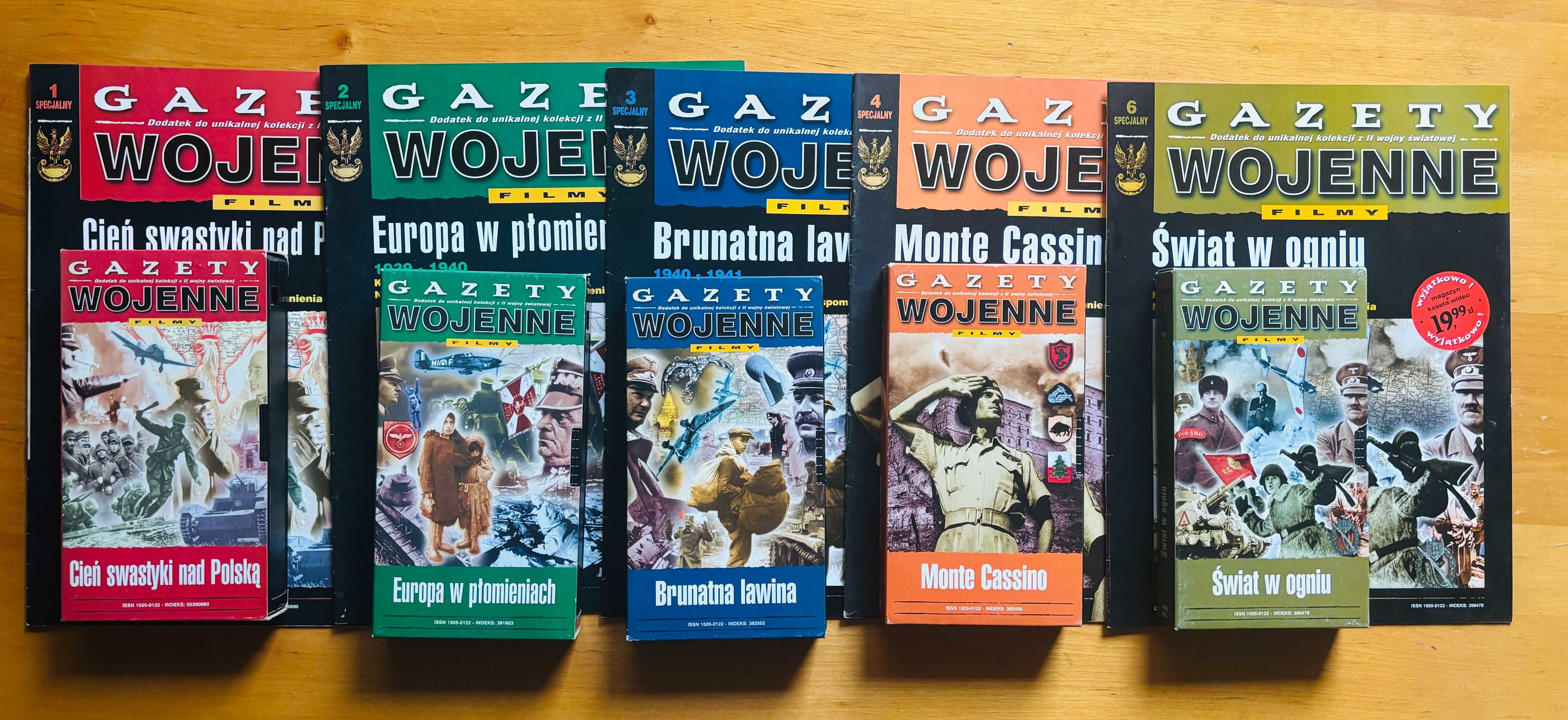 Gazety Wojenne numery Specjalne z kasetami VHS