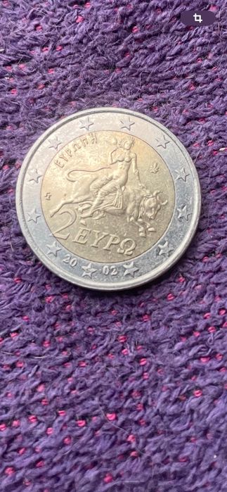 Moeda 2€ 2002 com letra S na estrela e mais alguns erros
