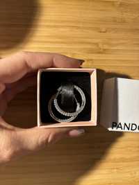 Kolczyki Pandora koła srebrne diamenciki