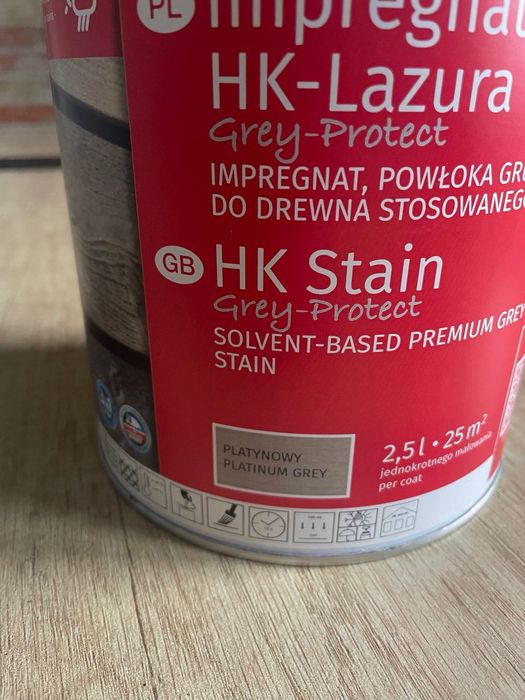 Impregnat lazurujący HK- Lazur 3w 1 Remmers - kolor platinum Grey