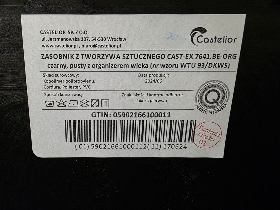 Zasobnik z tworzywa sztucznego CAST EX 7641