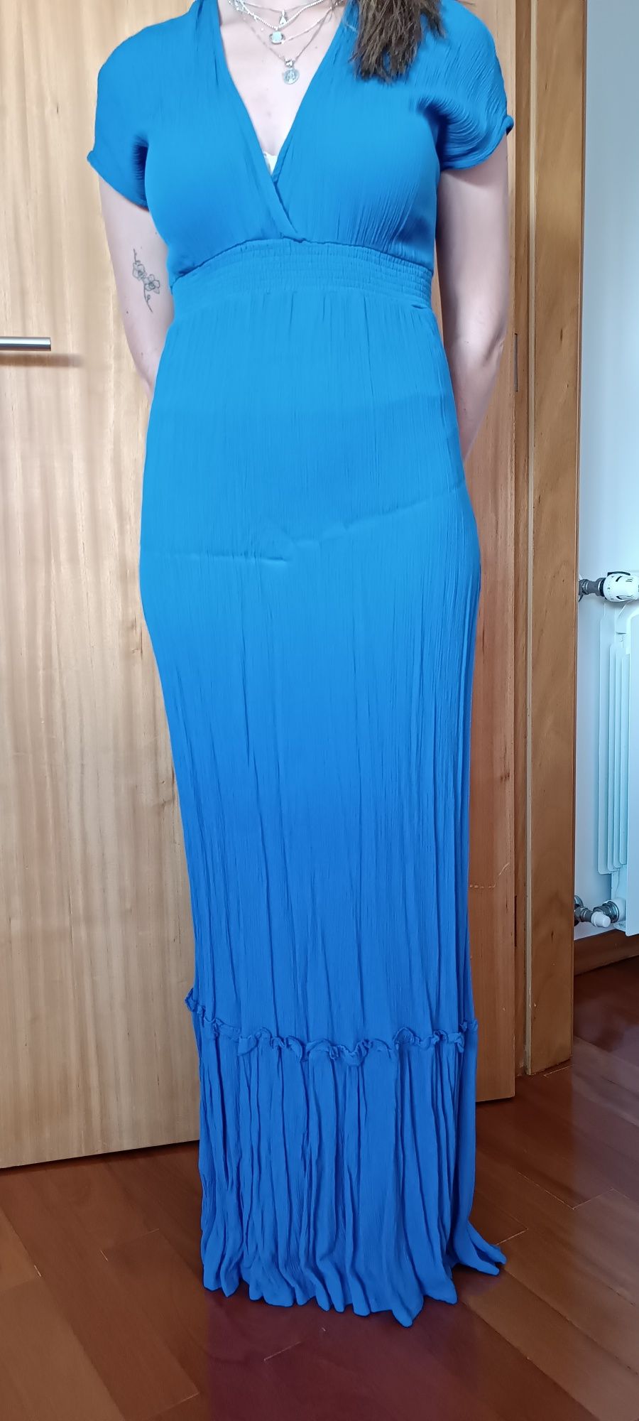 Vestido fluido azul