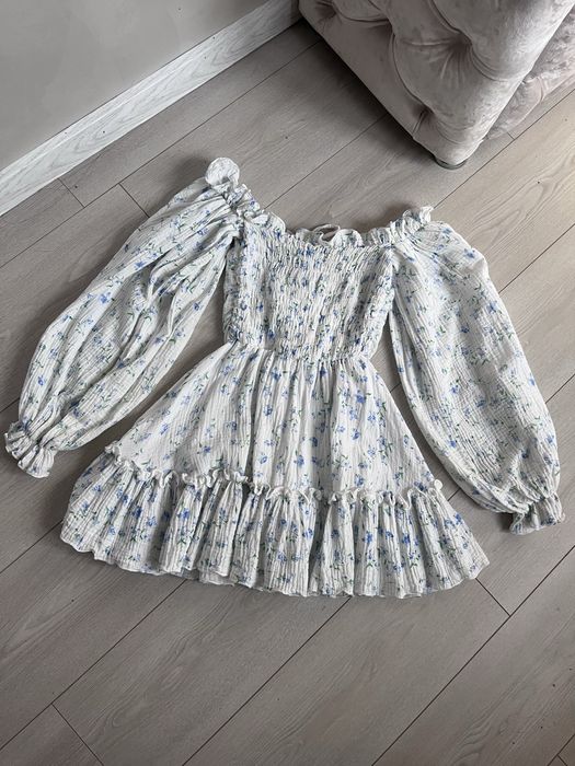 Муслінова сукня з блакитники квіточками Xs