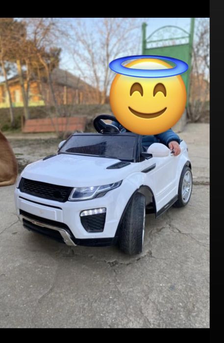 Детский электромобиль джип Range Rover Evoque белый