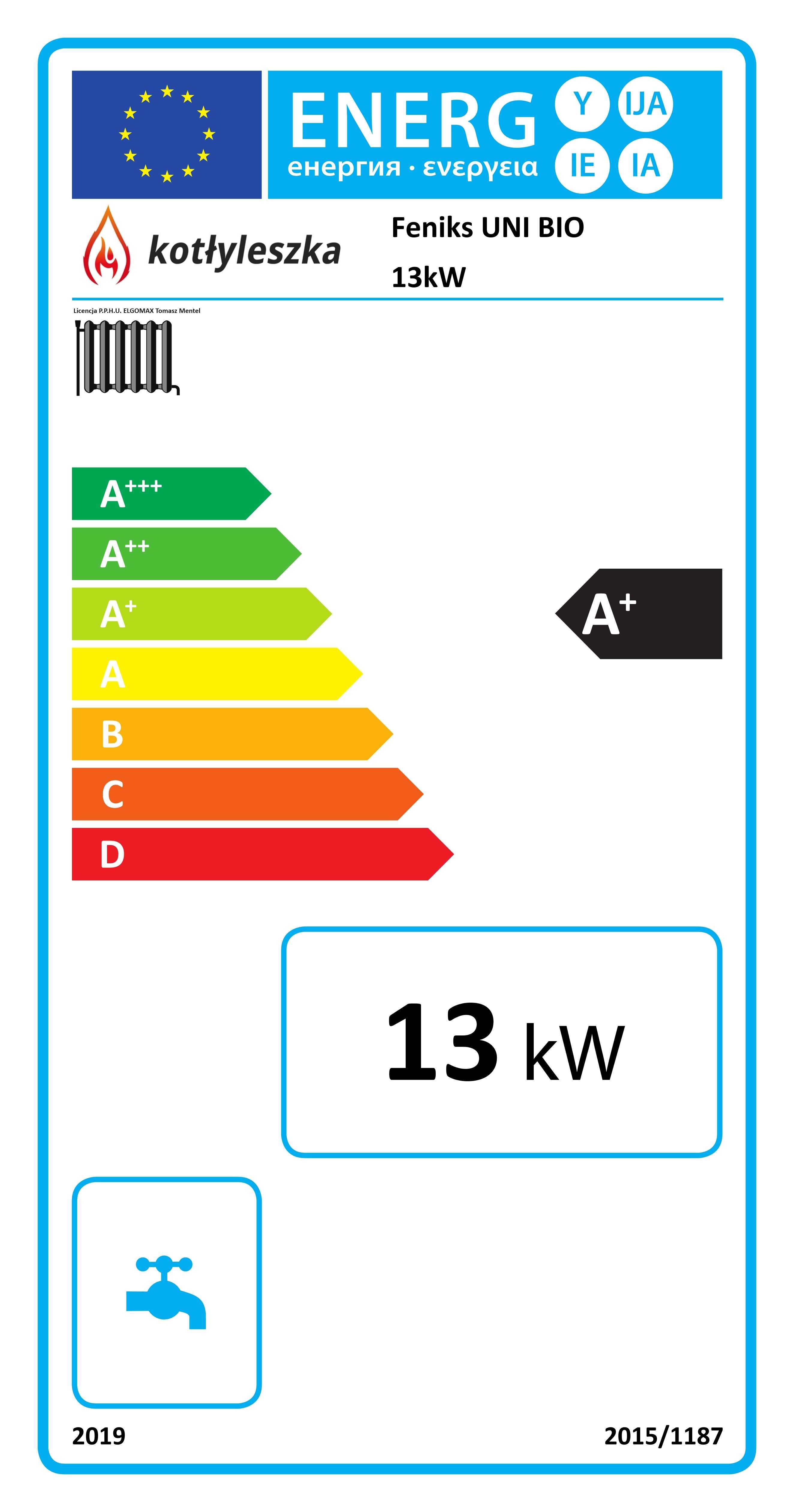 Kocioł kotły piece 5 klasa UNI BIO 13 kW na pellet