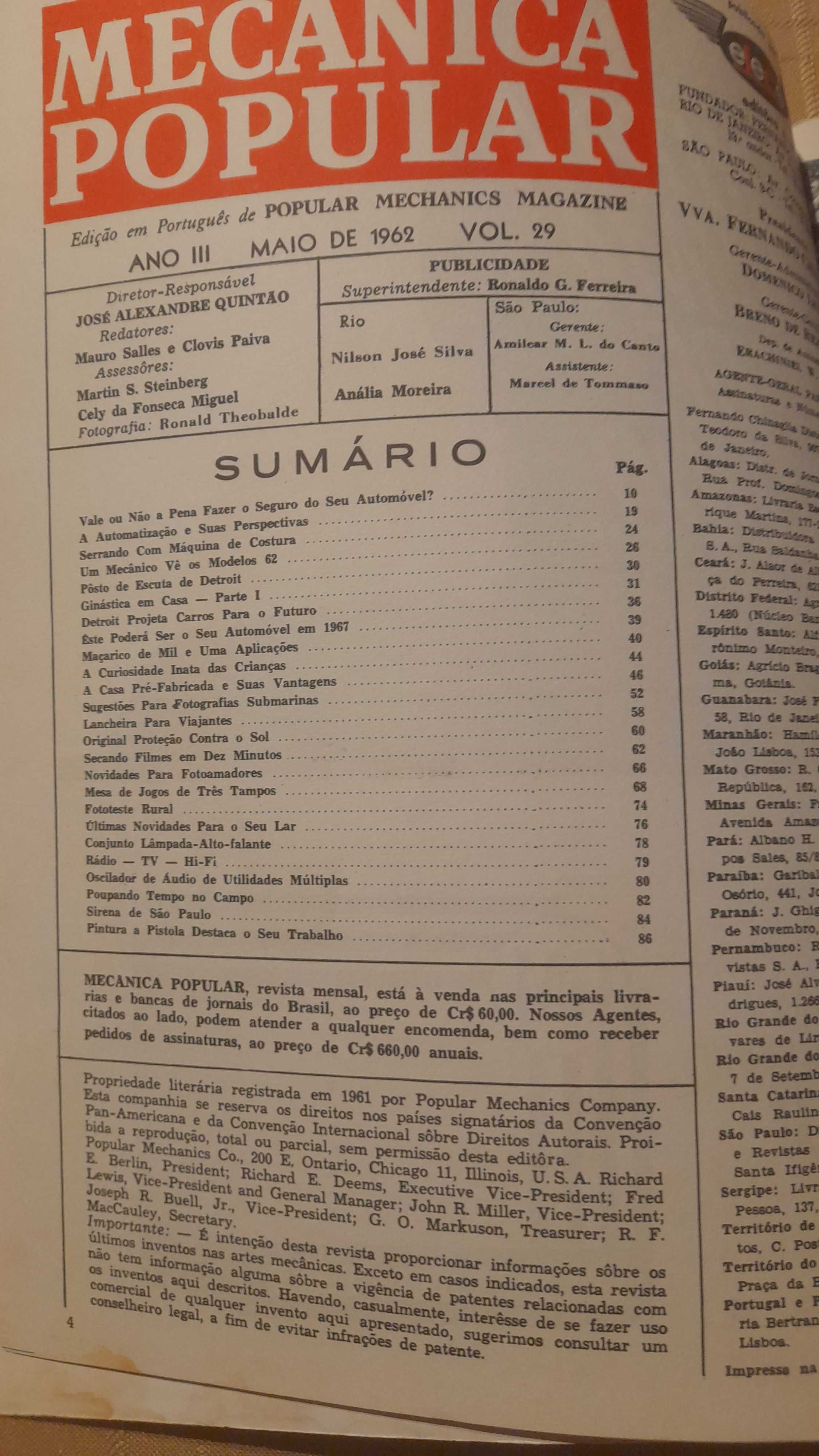 Mecânica popular 1962