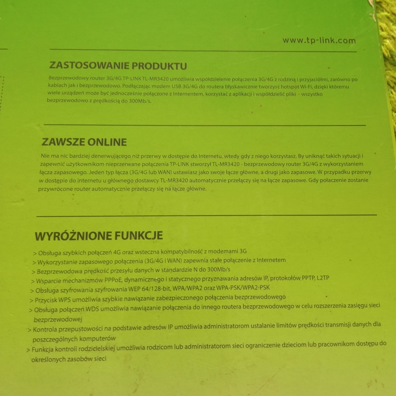 Router wifi tp link 3/4G  uzywany