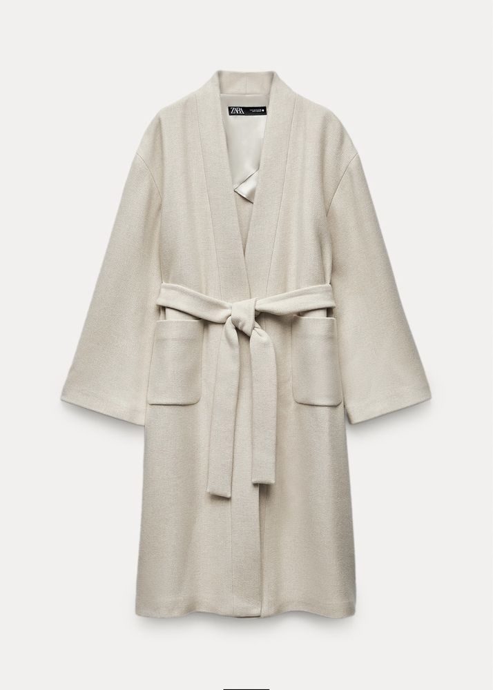 Стильное пальто Zara состав шерсть Manteco