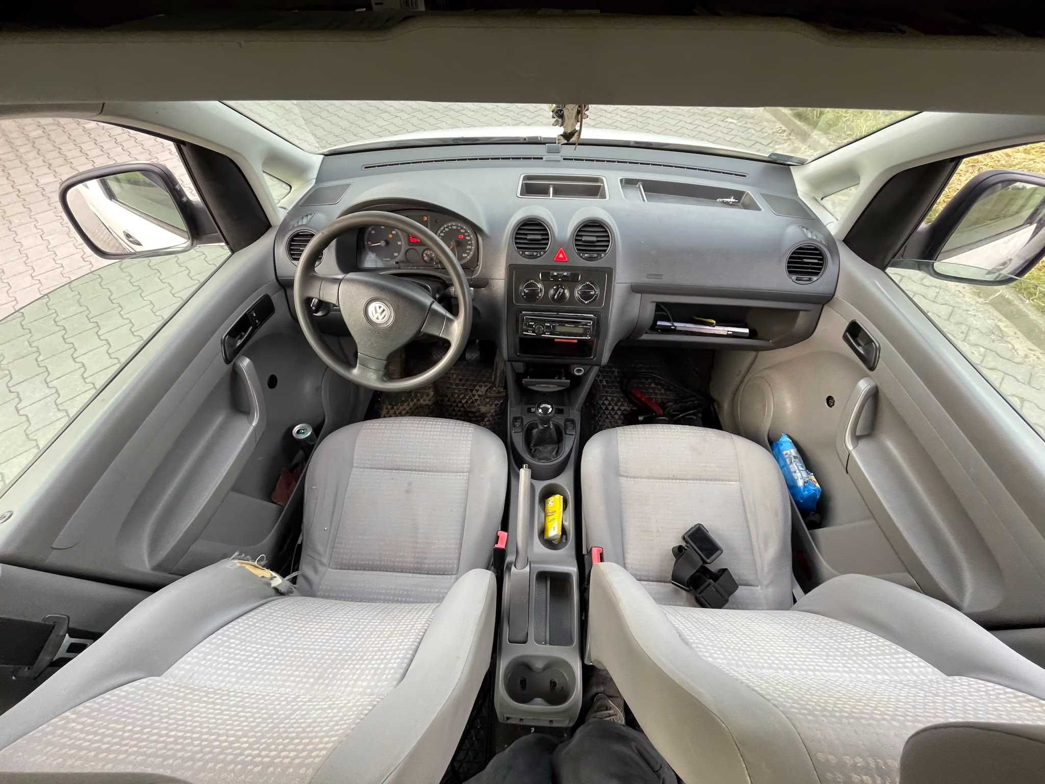 2008r. VW Caddy 1.9TDI, 5-osobowy, Klima, OC/PT