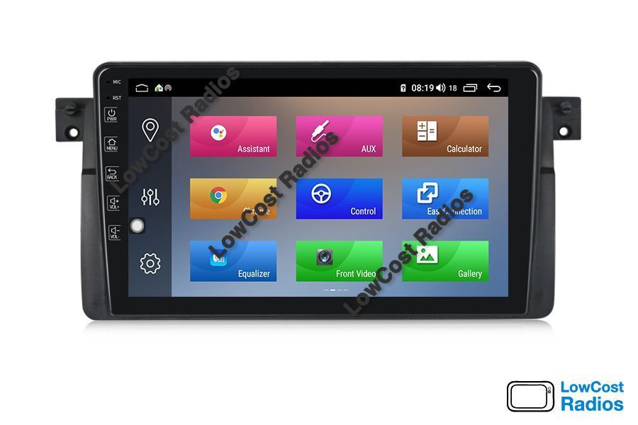 Rádio GPS ANDROID 15 - 9 POLEGADAS — BMW E46 (Série 3) com Wifi e USB