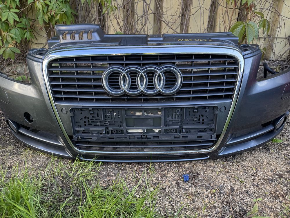 Zderzak Przedni Spryski Grafitowy Szary LXZ7 Audi A4 B7