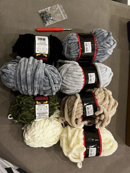 Плюшева пряжа для вʼязання