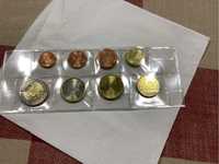 Набор монет Сан М от 1 цента до 2 евроарино от 1 ц ента  до 2 евро