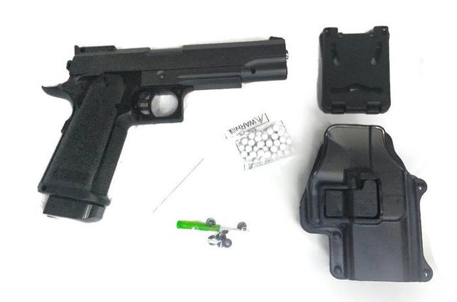 Игрушечный пистолет Galaxy G6+ (Colt M1911) с кобурой