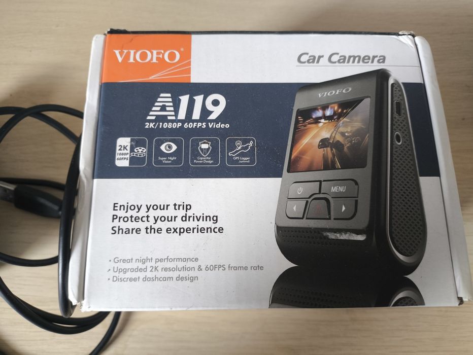 Kamera wideorejestrator 2K VIOFO A119 v2 + karta 8GB SanDisk Ultra